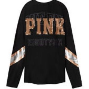 Pink VS  varsity rose gold  tee